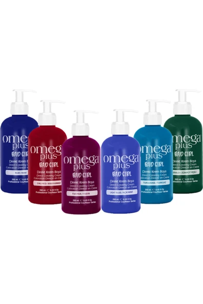 Omega Plus Bad Girl  6lı Jeans ColorSeti 6x250ml ürün görseli 1