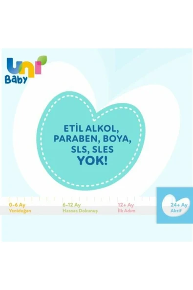 Uni Baby Aktif 24+ Ay Islak Mendil 72 Yaprak - 5