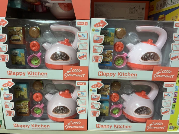 Pilli Işıklı Sesli Duman Çıkaran Kettle Oyun Seti - Resim 2