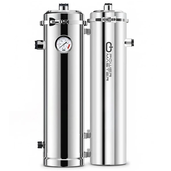 Powermaster PM-28654 Ana Hat Su Arıtma Sistemi 10.000 Litre Saat Paslanmaz Çelik Gövdeli Yıkanabilir UF-PVDF Filtreli