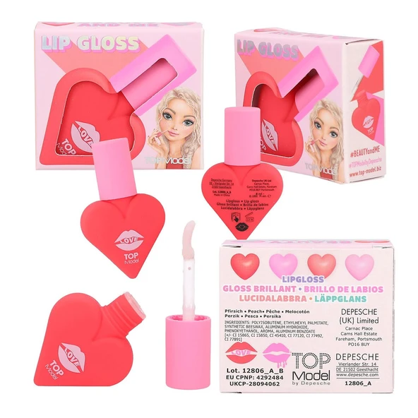 Top Model Kalp Dudak Parlatıcısı Şeftali 412806 ürün görseli