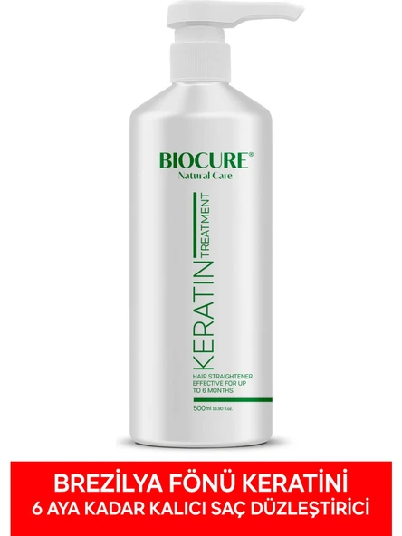 Biocure Saç Düzleştirici Keratin Bakımı Brezilya Fönü 500 Ml Kokusuz Dumansız