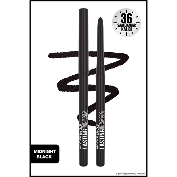 Maybelline Maskara The Colossal Big Shot Daring Black - Ekstra Siyah + Lasting Drama Çevirmeli Jel Uzun Süre Kalıcı Siyah Kalem - Resim 4