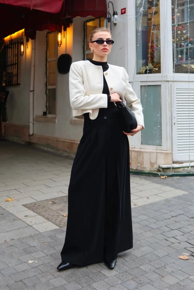 Koton Düğmeli Uzun Kollu Ceket Ekru ürün görseli 1