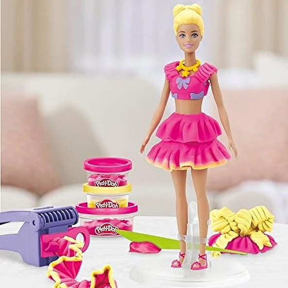 Play Doh Barbie Fırfırlar ve Fiyonklar Oyun Hamuru Seti ürün görseli 1