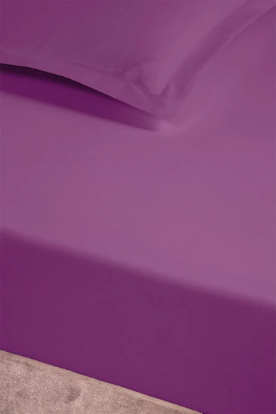 Pierre Cardin Pamuk Lastikli Çarşaf 120x200 Mürdüm - 2