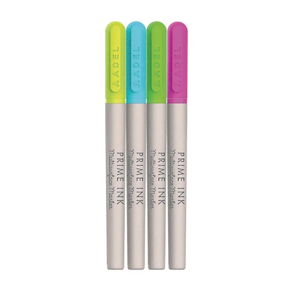 Adel Prime Ink Multisurface 4’Lü Marker Neon - Resim 2
