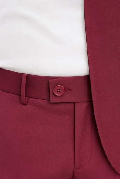 Erkek Tek Düğme Slim Fit Takım Elbise - Şık Ofis ve Davet Kombini - Resim 2