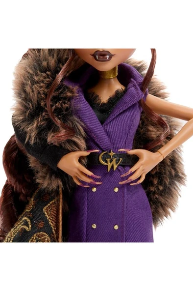 Clawdeen Wolf House of Wolf bebek, Şık kabanı ve özel aksesuarlarıyla JDR66 - 4