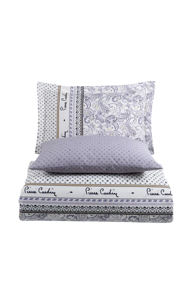 PİERRE CARDİN PAMUK Ranforce Nevresim Takımı Çift Kişilik Etnic İndigo - 3