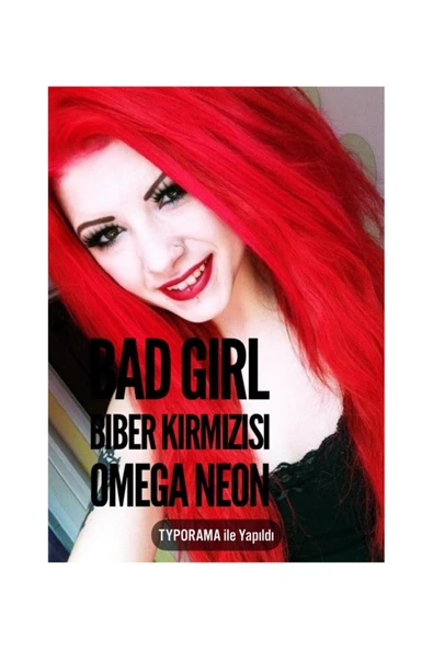 Omega Plus Bad Girl Biber Kırmızısı 2li Saç Boyası Seti 2*250ml - Resim 2