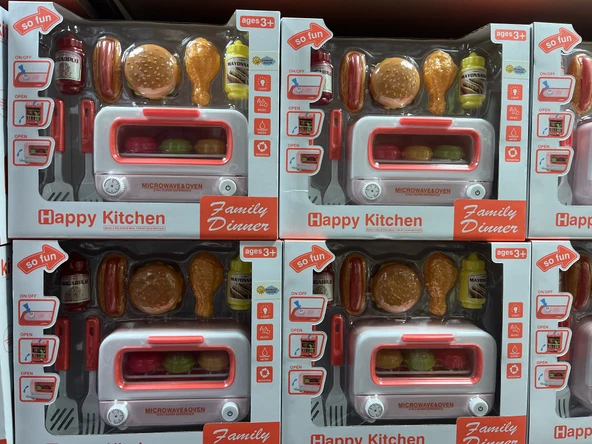 Pilli Işıklı Müzikli Mikrodalga Fırın Oyun Seti - Resim 2