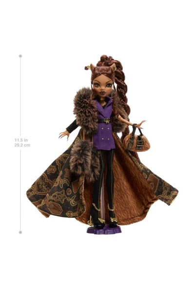 Clawdeen Wolf House of Wolf bebek, Şık kabanı ve özel aksesuarlarıyla JDR66 - 6