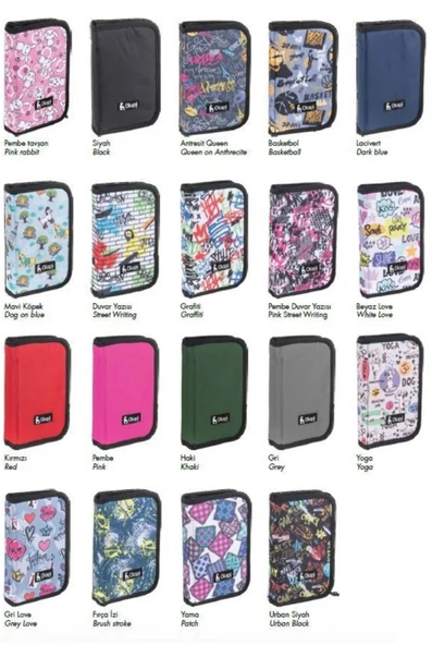 Okapi İki Kapaklı Kalemlik Desenli / OKP-123/AS - Resim 8