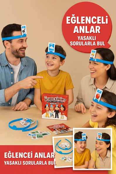 Mini Acaba Kimim? Aile Oyunu – Türkçe İngilizce Zeka ve İfade Geliştiren Kartlı Eğlence Seti