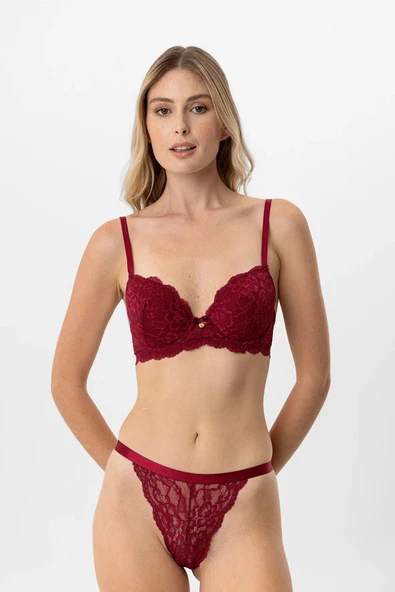 Pierre Cardin 4902 Boş Kaplı Sırt Dantel Detaylı Sütyen Takımı - 2