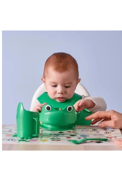 Premium Ürün Kaliteli Üretim Dayanıklı Kullanışlı 4 Parça Sevimli Çocuk Yemek Beslenme Seti MATA 4 Parça - Resim 3