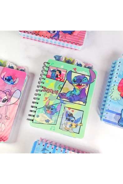 Vuslat Design Stitch Ayraçlı Hologram Kapak Spiralli Defter 120 Yaprak Çizgili - 3