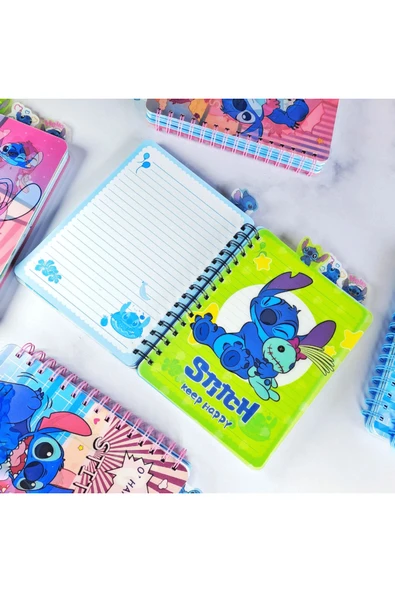 Vuslat Design Stitch Ayraçlı Hologram Kapak Spiralli Defter 120 Yaprak Çizgili - 5