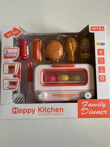 Pilli Işıklı Müzikli Mikrodalga Fırın Oyun Seti ürün görseli