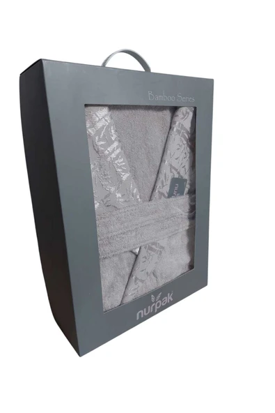 Erkek Bej Bambu Bedenli Tek Bornoz - 2