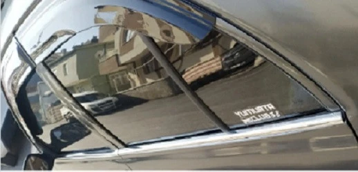 Hyundai Accent Yumurta Kasa 1995-2000 Krom Cam Çıtası 4 Parça Paslanmaz Çelik - Resim 4