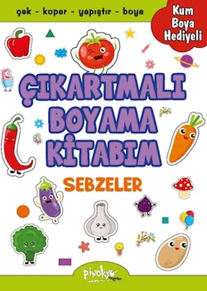 Çıkartmalı Boyama Sebzeler / Buçe Dayı / Pinokyo Yayınları / 9786256301191 ürün görseli