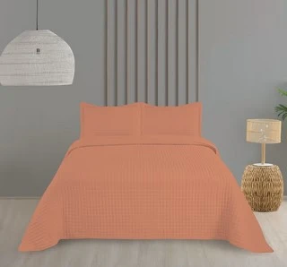 Bella Home Çift Kişilik Sonnia Yatak Örtüsü Seti - Kiremit