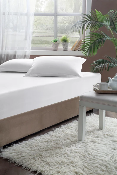 Pierre Cardin Pamuk Lastikli Çarşaf 120x200 Beyaz