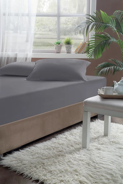 Pierre Cardin Pamuk Lastikli Çarşaf 120x200 Gri - 2