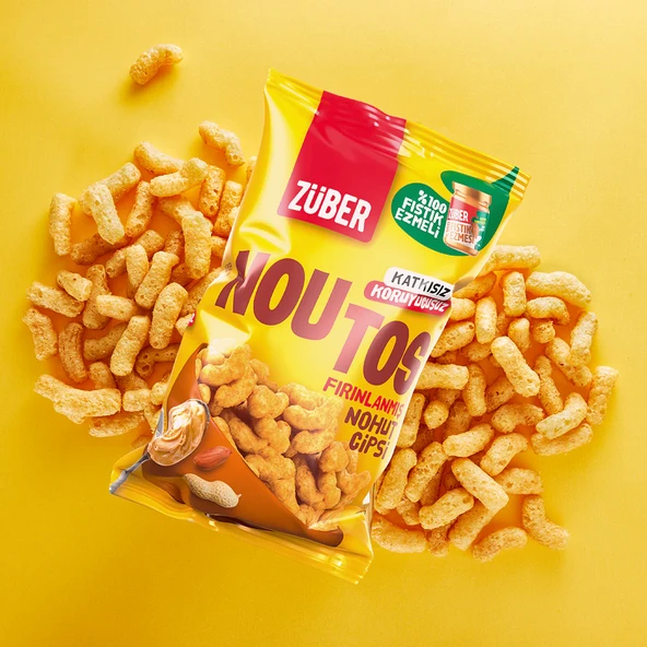 NessiWorld Noutos Fırın Nohut Cipsi 55 Gr Fıstık - Resim 3