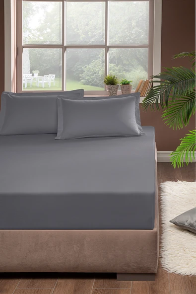 Pierre Cardin Pamuk Lastikli Çarşaf 120x200 Gri - 3