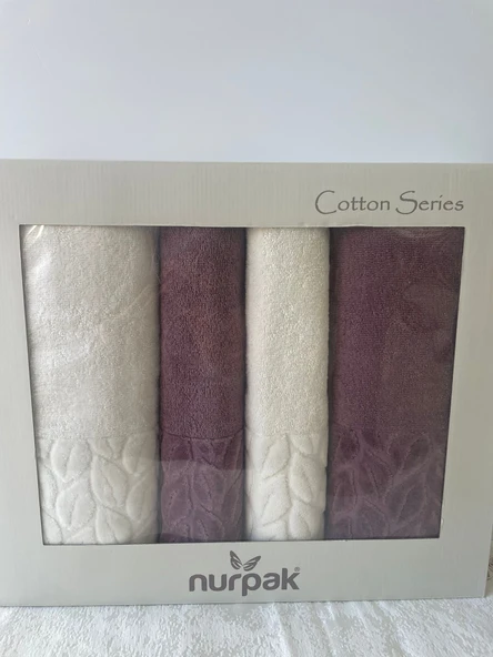 NURPAK %100 PAMUKLU HAMAM TAKIMI MÜRDÜM-KREM