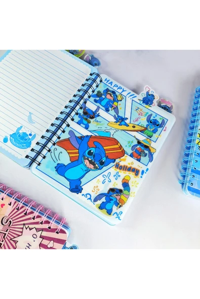 Vuslat Design Stitch Ayraçlı Hologram Kapak Spiralli Defter 120 Yaprak Çizgili - 2