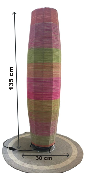 Doğal El Yapımı Lambader Bohem,Ahşap,Modern,Rustik 135*32 - Resim 3