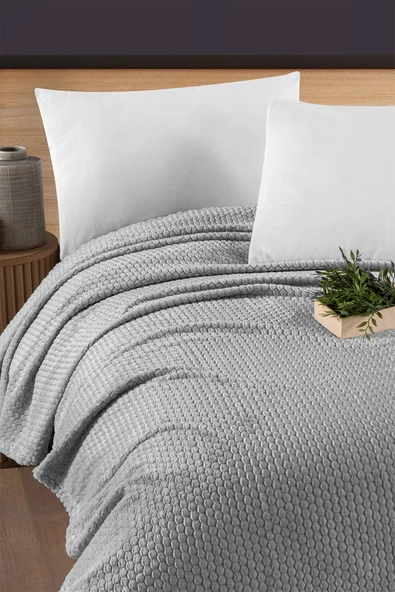 Pierre Cardin Super Soft Battaniye Tek Kişilik Harmony Gri