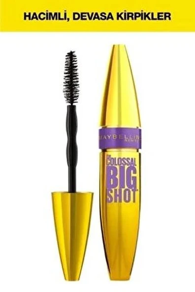 Maybelline Maskara Siyah Colossal Big Shot + Lasting Drama Çevirmeli Jel Uzun Süre Kalıcı Siyah Kalem - Resim 2
