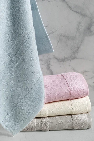 Pierre Cardin 4'lü Bambu Yüz Havlusu Logo - 2