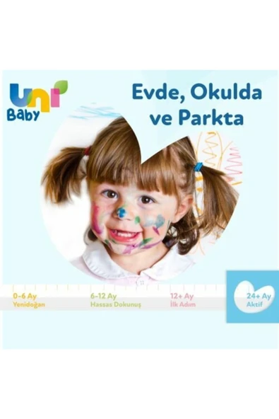 Uni Baby Aktif 24+ Ay Islak Mendil 72 Yaprak - 4