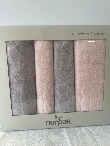NURPAK %100 PAMUKLU HAMAM TAKIMI GRİ-PUDRA