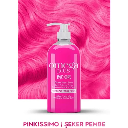 Omega Plus Bad Girl Şeker Pembesi Amonyaksız Renkli Saç Boyası 250ML - Resim 2