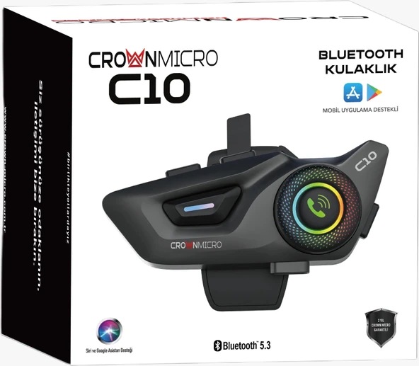 CROWN MICRO C10 MOTORSİKLET KASK BLUETOOTH İNTERKOM SETİ - Resim 5