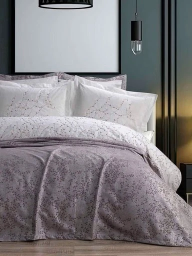 Bella Home Burçak 7 Parça Yatak Örtüsü Seti Gül Kurusu