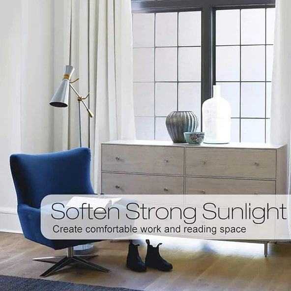 UV Engelleyici Buzlu Cam Filmi 3 Metre x 45 Cm. - Resim 3