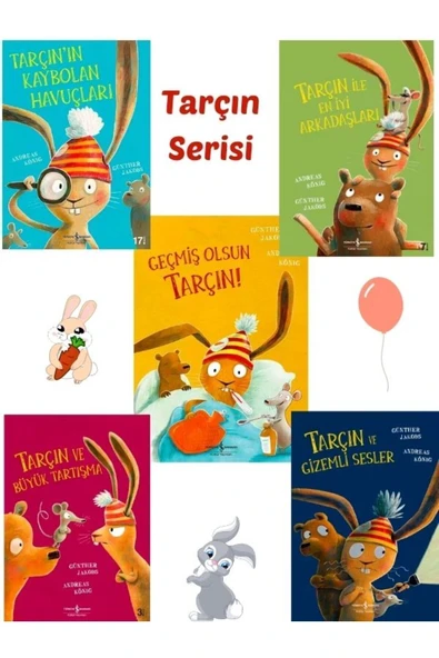 5 Kitap Set Tarçın Kaybolan Havuçları, Gizemli Sesler, En iyi Arkadaşları, Geçmiş Olsun, İş Kültür ürün görseli