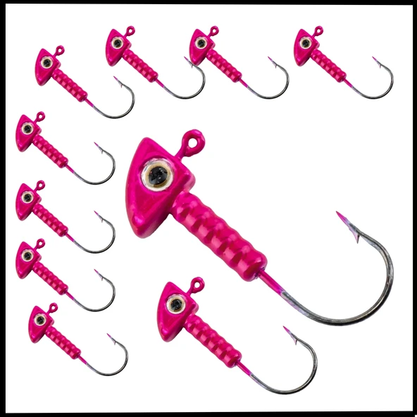 Uyguna-Yakala  7 Gr - Pembe -Kurşunlu  Olta İğnesi Zoka -10 Adet ALA.237 ürün görseli