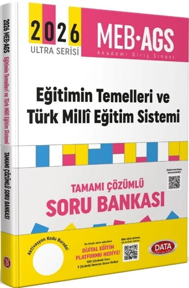2026 MEB AGS Eğitimin Temelleri Türk Milli Eğitim Sistemi Tamamı Çözümlü Soru Bankası Data Yayınları ürün görseli 1
