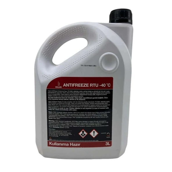 Agco Parts RTU-40°C Kullanıma Hazır Antifriz 3 Lt - Resim 3