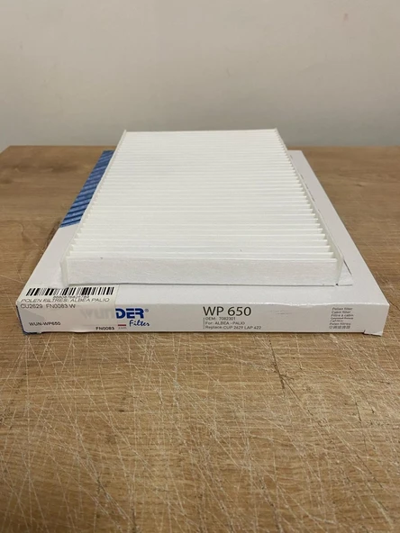 Wunder WP650 Polen Filtresi 7082301 6001073268 7082301F 7082928 71771732 Albea 1.2-1.4 / Palio 1.0-1.1-1.5-1.7 / Siena 1.4-1.5-1.6