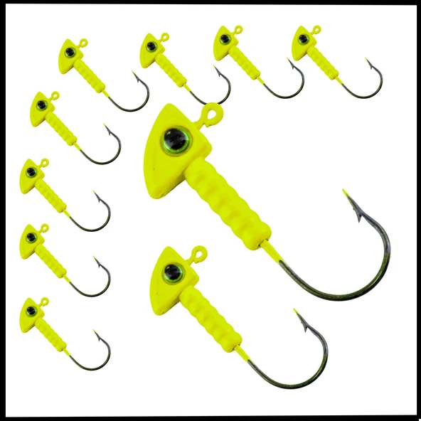 Uyguna-Yakala 8 Gr - Açık Yeşil -Kurşunlu  Olta İğnesi Zoka -10 Adet ALA.227 ürün görseli